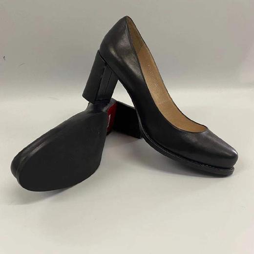 SA-LINK 萨琳M110粗跟时尚圆头船鞋 商品图11