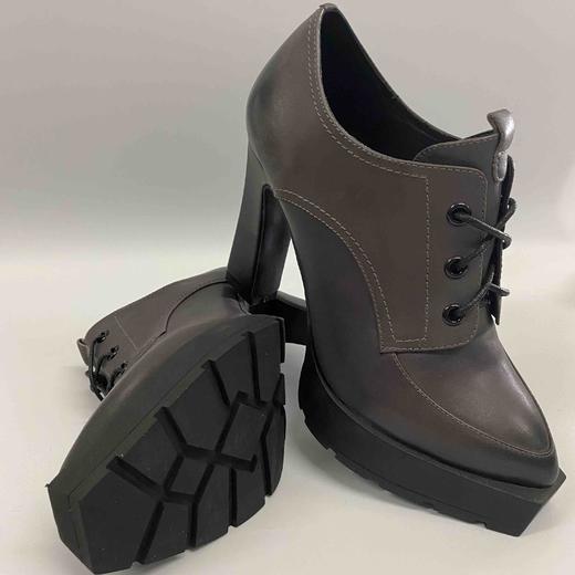 LFGJ 0405 超高跟鞋粗跟防水台增高鞋低帮单鞋 商品图4