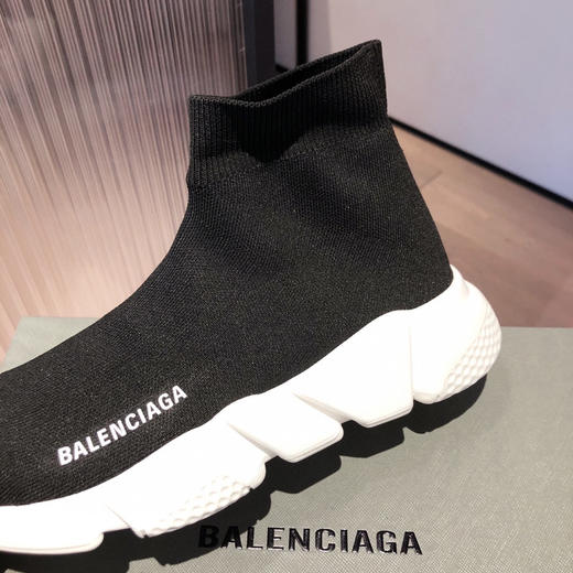 BALENCIAGA巴黎世家袜子鞋-黑色白底 商品图4
