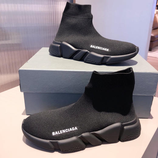 BALENCIAGA巴黎世家袜子鞋-全黑色 商品图7