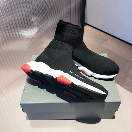 BALENCIAGA巴黎世家袜子鞋-黑色红底 商品图2
