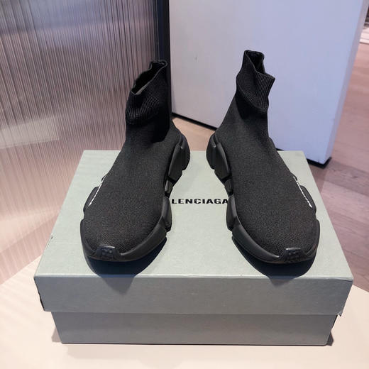 BALENCIAGA巴黎世家袜子鞋-全黑色 商品图2