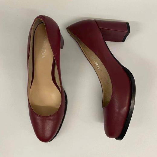 SA-LINK 萨琳M110粗跟时尚圆头船鞋 商品图5