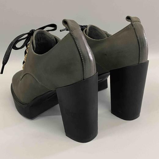 SA-LINK X205 粗跟高跟中跟系带真皮防水台厚底女 商品图3