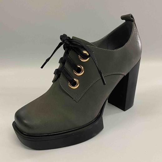 SA-LINK X205 粗跟高跟中跟系带真皮防水台厚底女 商品图0