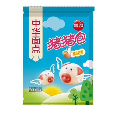 【百】思念猪猪包臻品奶黄味300g/袋 商品图0