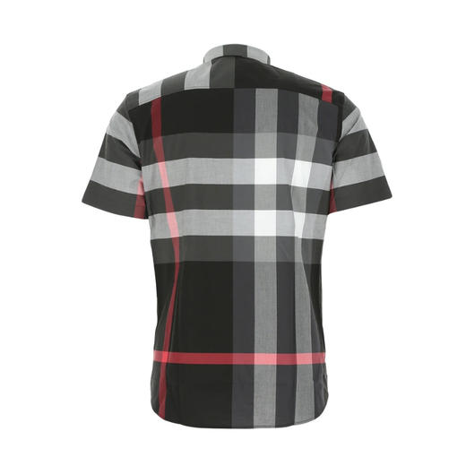 【一】BURBERRY 巴宝莉 男士短袖格纹弹力棉府绸衬衫 8025607 A1008 商品图1