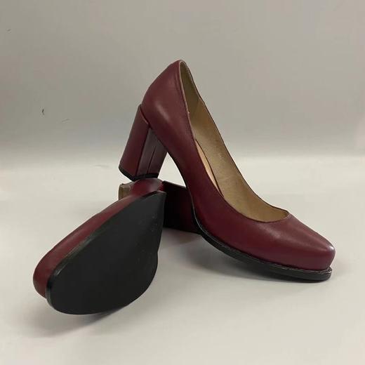 SA-LINK 萨琳M110粗跟时尚圆头船鞋 商品图4