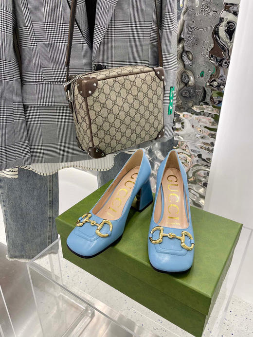 Gucci新款单鞋-蓝色 商品图1