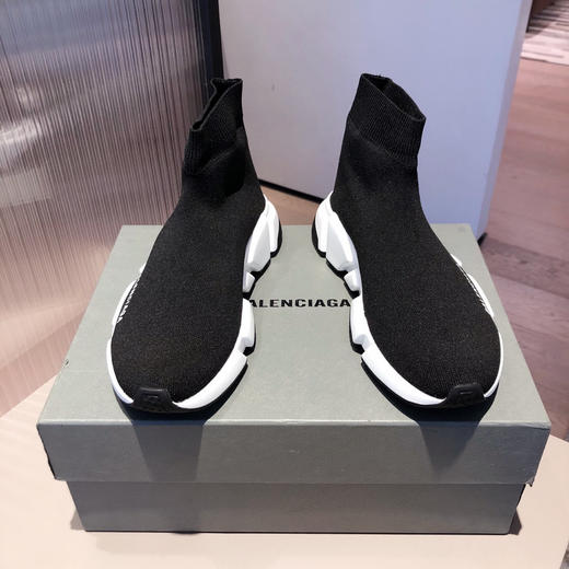 BALENCIAGA巴黎世家袜子鞋-黑色黑底 商品图1