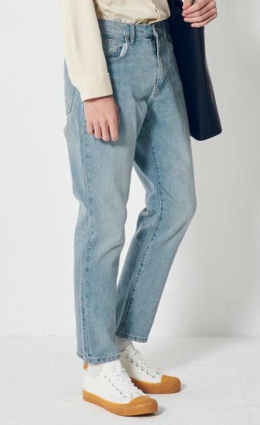 8 seconds 天空蓝色基本水洗锥形牛仔裤#421121CPFQJPY带授权招加盟代理 商品图0