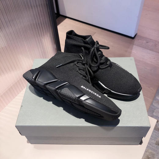 BALENCIAGA巴黎世家袜子鞋-全黑色系带 商品图2