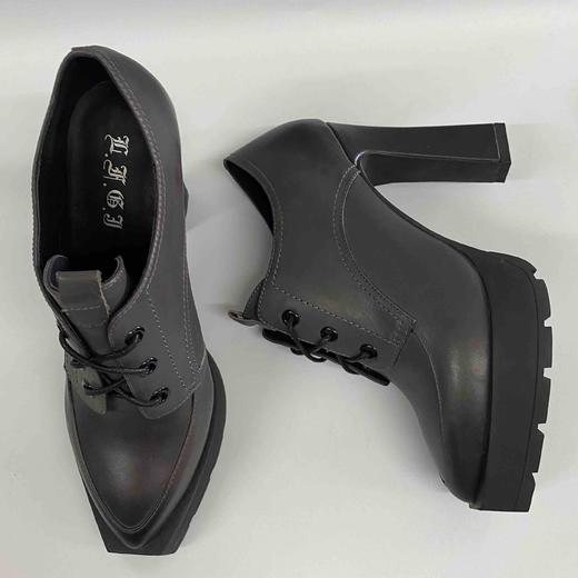 LFGJ 0405 超高跟鞋粗跟防水台增高鞋低帮单鞋 商品图5