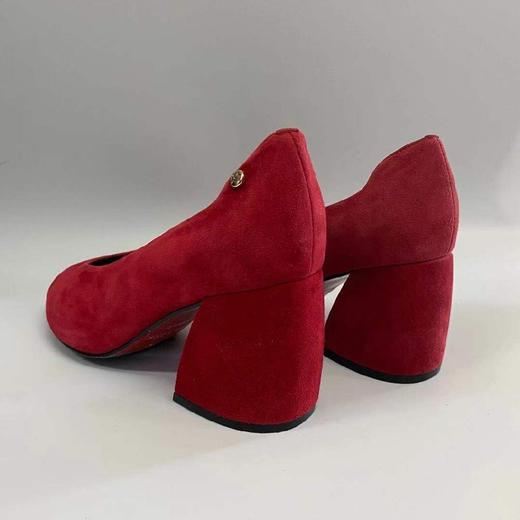 SA-LINK 萨琳N401翻毛皮粗跟复工女鞋 商品图5