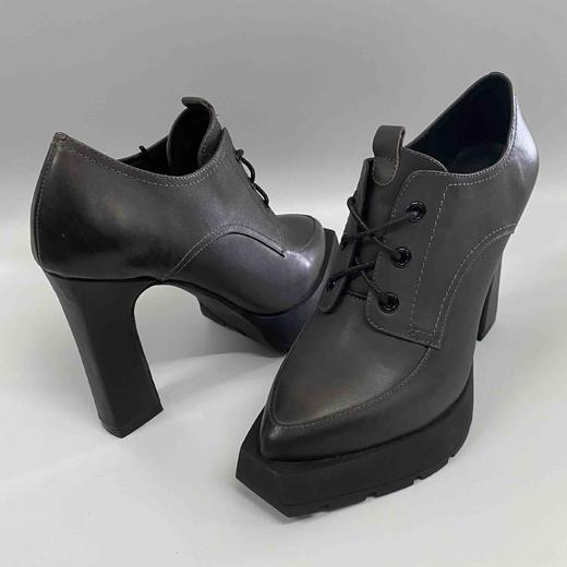 LFGJ 0405 超高跟鞋粗跟防水台增高鞋低帮单鞋 商品图2