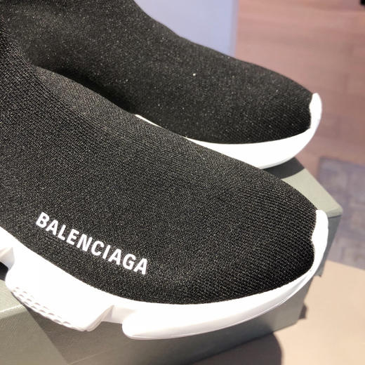 BALENCIAGA巴黎世家袜子鞋-黑色白底 商品图3