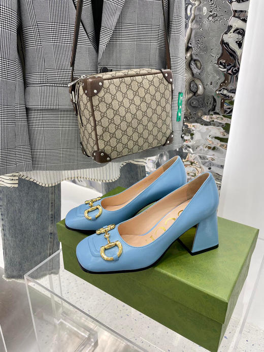 Gucci新款单鞋-蓝色 商品图2