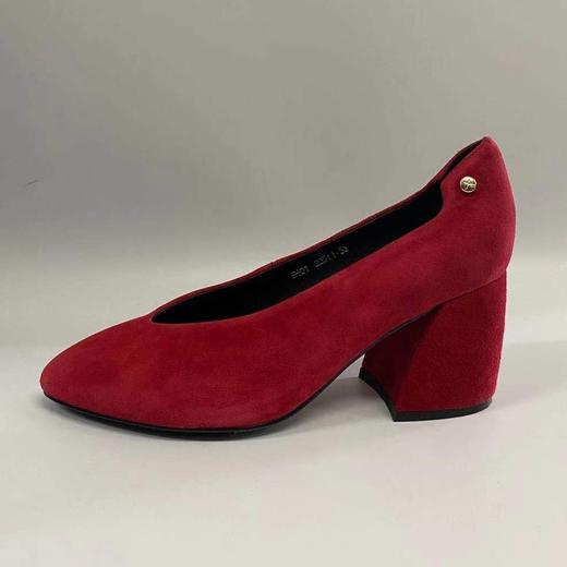 SA-LINK 萨琳N401翻毛皮粗跟复工女鞋 商品图1