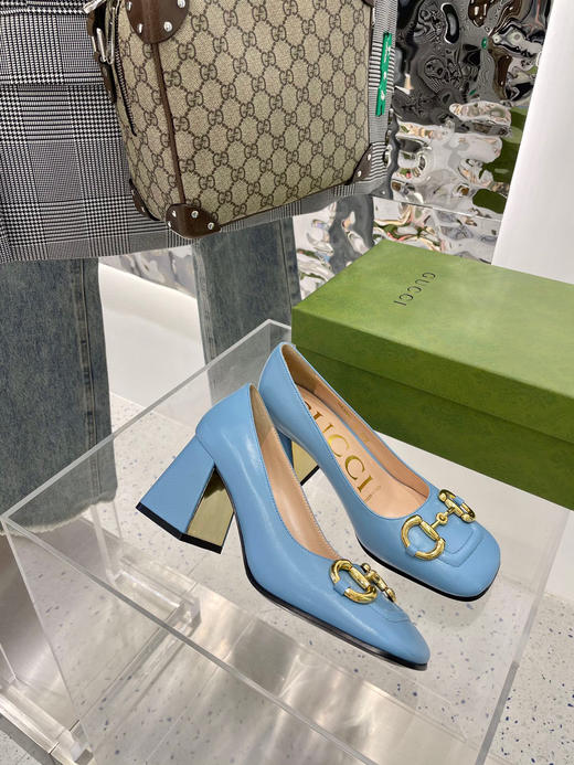 Gucci新款单鞋-蓝色 商品图5