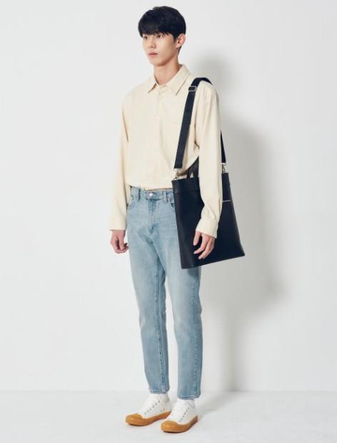 8 seconds 天空蓝色基本水洗锥形牛仔裤#421121CPFQJPY带授权招加盟代理 商品图3