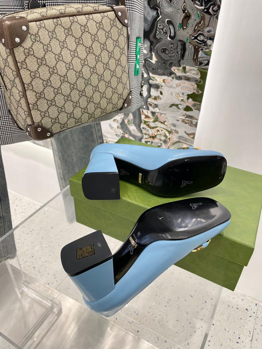Gucci新款单鞋-蓝色 商品图8