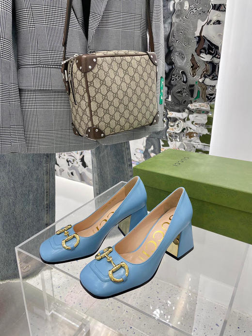 Gucci新款单鞋-蓝色 商品图4