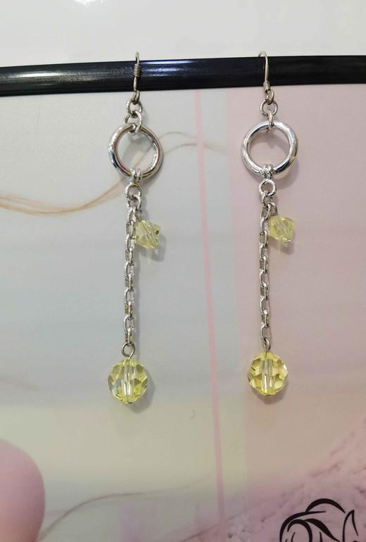 2楼紫兰合成水晶耳环 商品图0