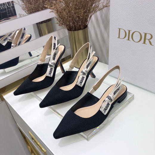 J'ADIOR织带女鞋-黑色布面 商品图0