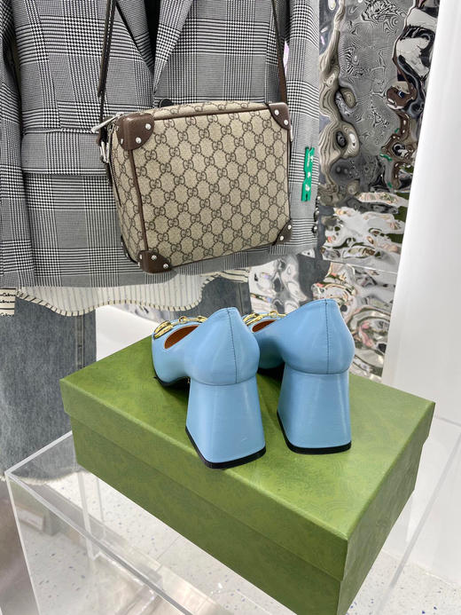 Gucci新款单鞋-蓝色 商品图3