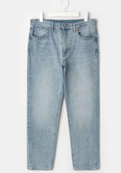 8 seconds 天空蓝色基本水洗锥形牛仔裤#421121CPFQJPY带授权招加盟代理 商品图1