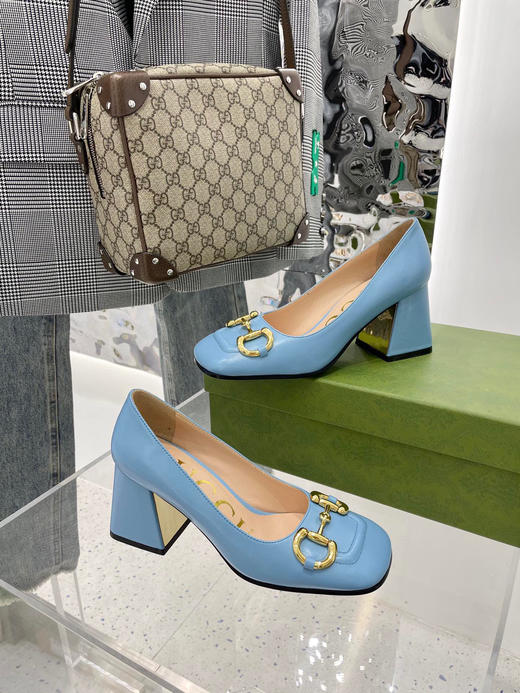 Gucci新款单鞋-蓝色 商品图7