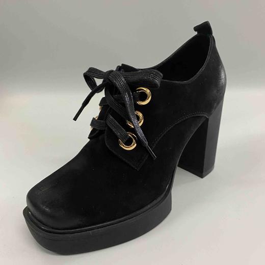 SA-LINK X205 粗跟高跟中跟系带真皮防水台厚底女 商品图6