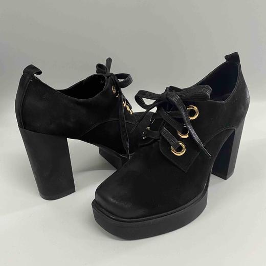 SA-LINK X205 粗跟高跟中跟系带真皮防水台厚底女 商品图8