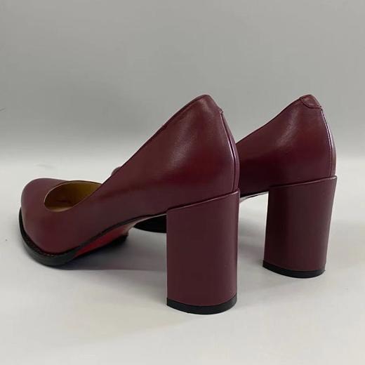 SA-LINK 萨琳M110粗跟时尚圆头船鞋 商品图3