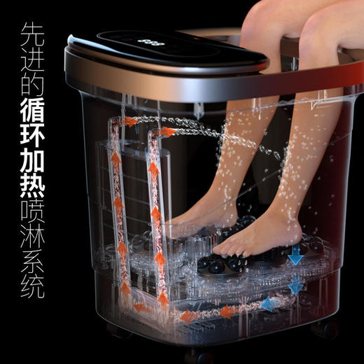 德国TINME泡脚桶足浴盆电动按摩泡脚盆加热恒温足浴桶深桶洗脚盆 商品图1