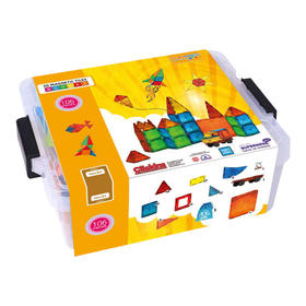 Playmags彩虹彩窗磁力片106片【磁力积木】【Playmags】