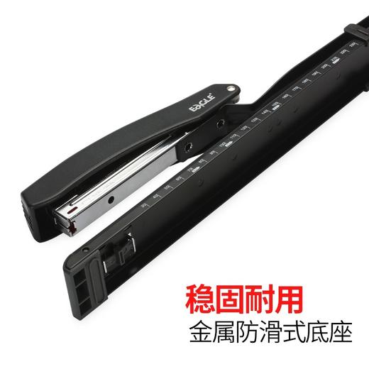 益而高长臂订书机A3加长中缝订书器中型A4骑马钉订书机可订25页报纸杂志试卷书本文件永久订暂时订 商品图3