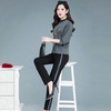 QYM-XYKL-QM03-Y新款时尚气质休闲圆领七分袖蝴蝶印花上衣运动裤两件套 商品缩略图1