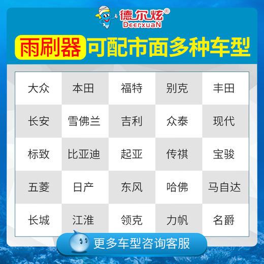 汽车雨刮器（1对装） 无骨静音挂雨刷 商品图3