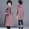 JCG-635春秋新品大码洋气新款中老年春秋外套薄女中长款风衣 商品缩略图1