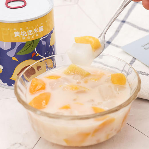 黄桃酸奶速食罐头*3罐 砀山甜品办公室休闲零食 品佳园 午后 水果 西米露 商品图2