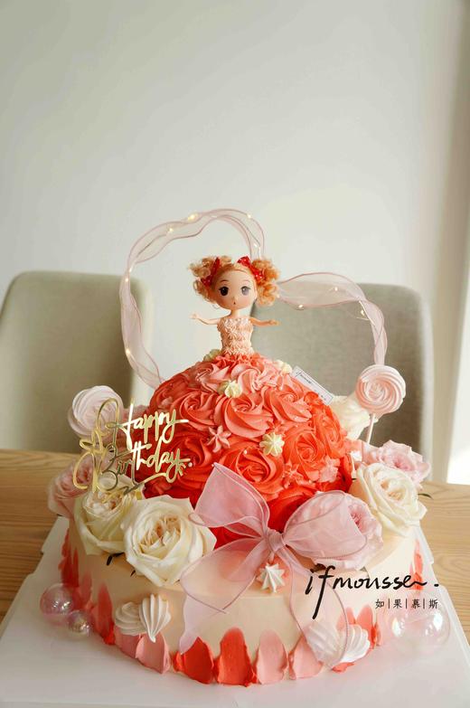 「女孩」芭比人偶公主蛋糕 冰雪女王 艾莎公主 爱莎公主 商品图2