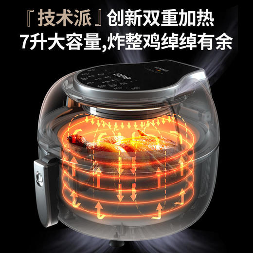 德国TINME空气炸锅家用7L大容量全自动多功能无油电炸锅薯条机 商品图4