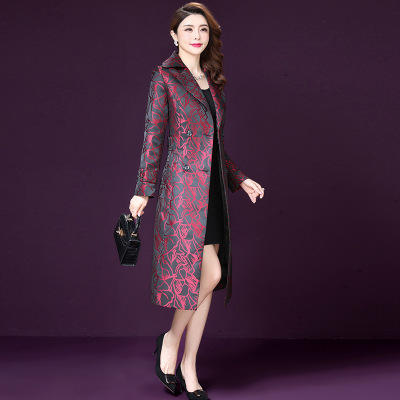 AHM- yzx6033 2021春秋季新款风衣女幢中长款时尚大气流行气质收腰休闲宽松外套 商品图1