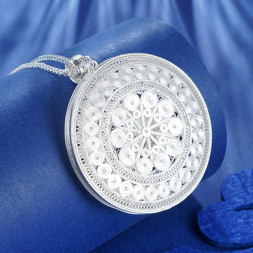 子佩集太阳鼓系列吊坠-太阳花（不含链）2103 商品图5