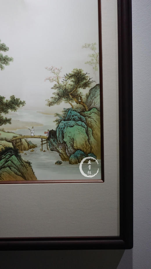 张飞：粉彩溪山访友瓷板画 商品图4