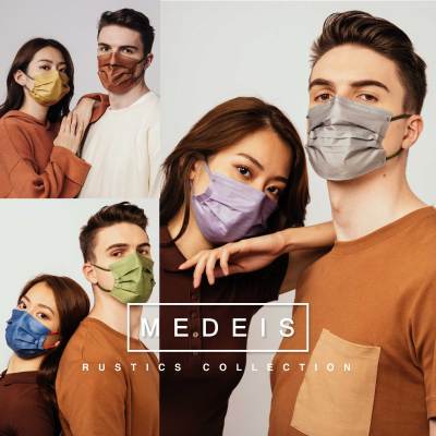 平面款【高颜值口罩】MEDIES香港明星SASA同款口罩  3层立体透气混搭/耳挂彩虹纯色/渐变色/潮色 商品图7