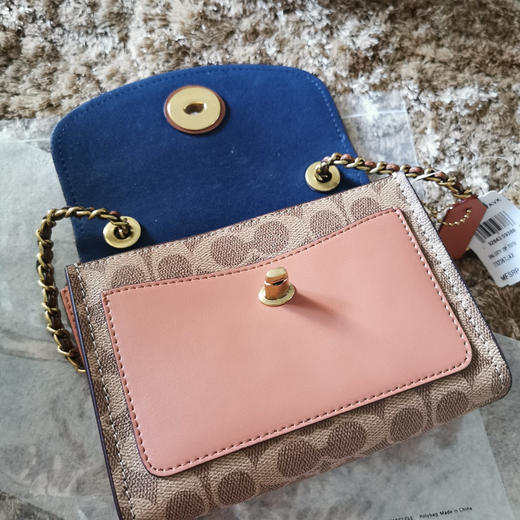 Coach parker18cm 蓝皮/啡花 商品图7