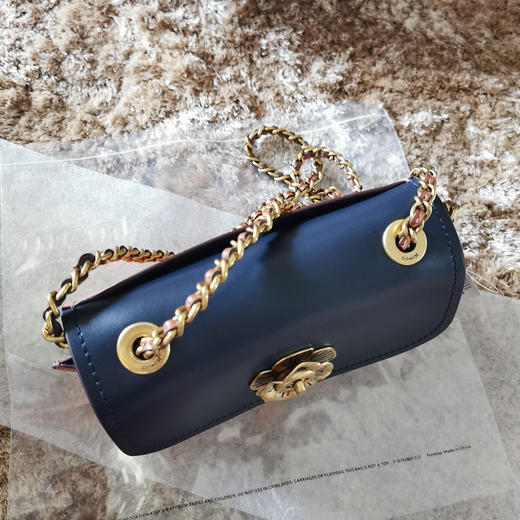 Coach parker18cm 蓝皮/啡花 商品图4