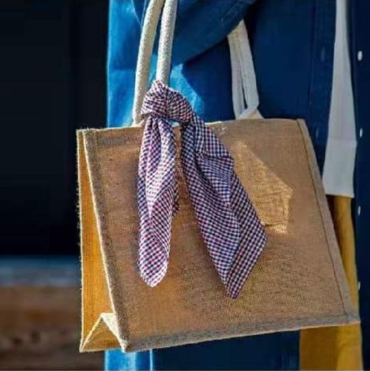 （商场同款）日本手提袋复古风亚麻袋 B-9128 商品图1